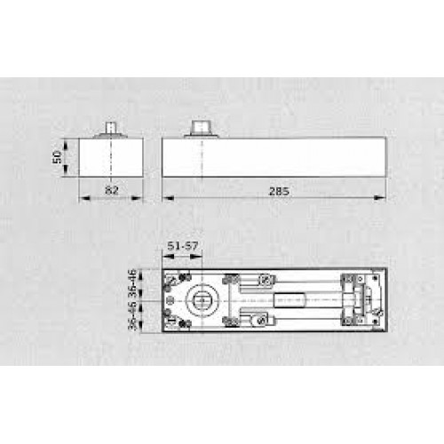 Dorma BTS75V Variable Floor Spring (BTS75V) - Grant Haze ...
