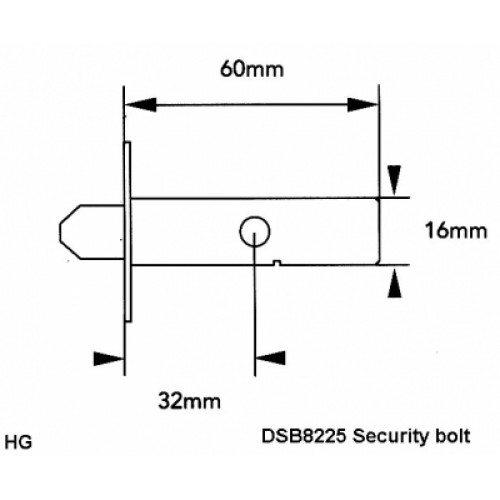 Security Door Bolt Key DSK8000 (DSK8000) Grant Haze Hampshire